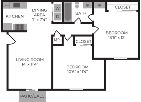 2 bed 1 bath at The Woodridge Collection, Ohio, 45014